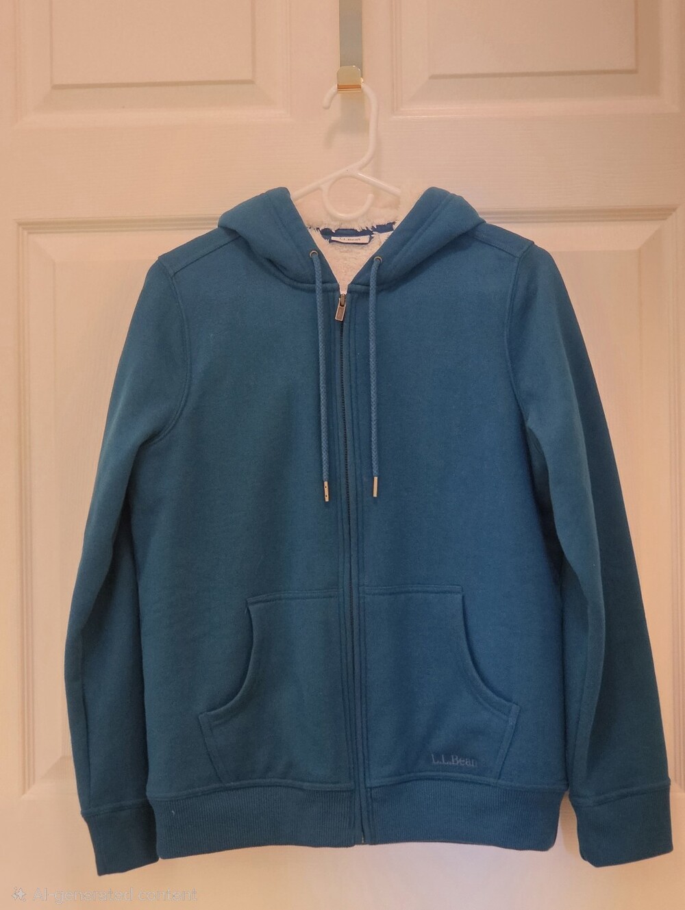L.L. Bean Teal Sherpa Lined 1912 Hoodie